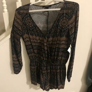 Tribal print romper